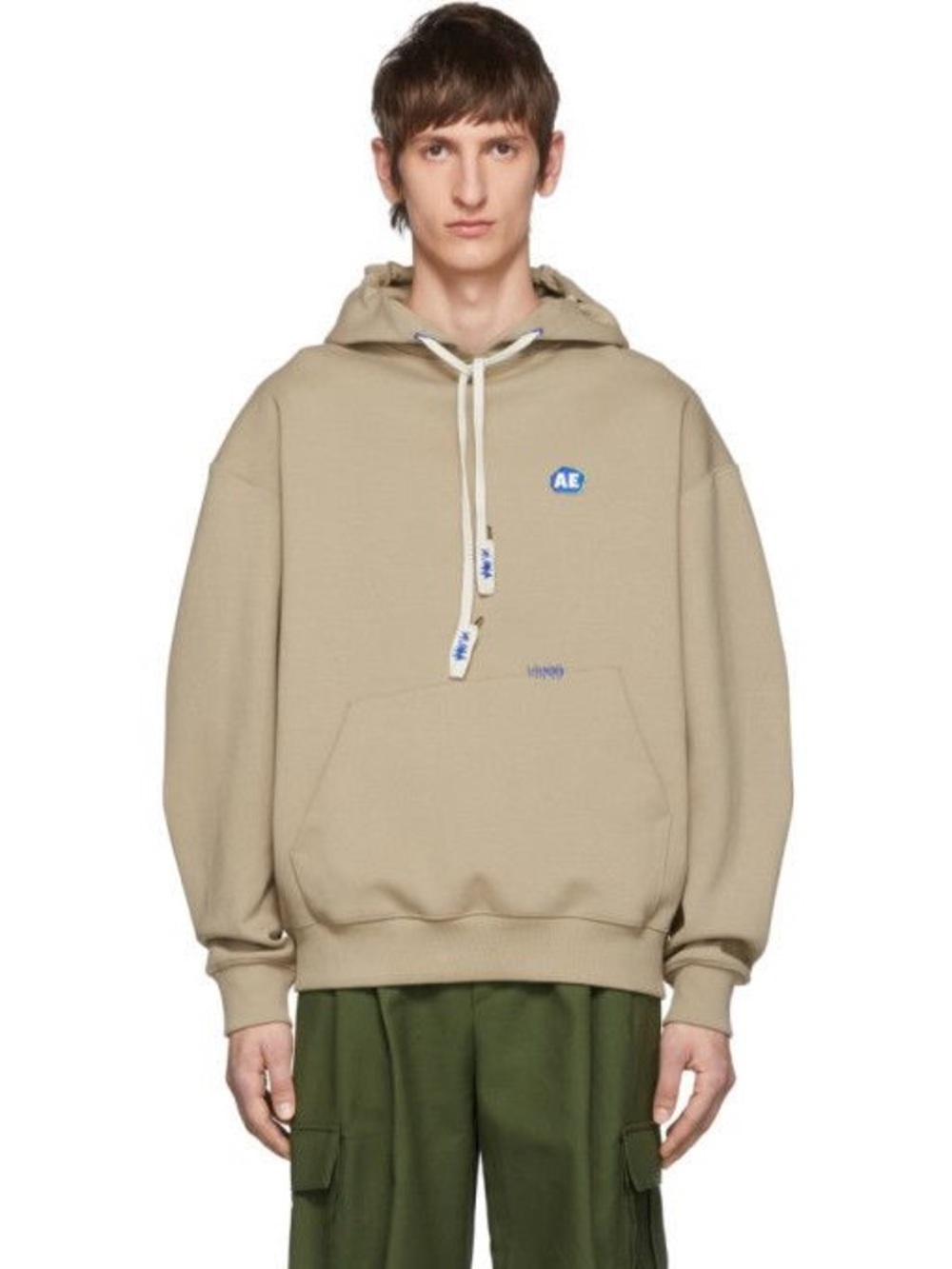 ADER error Beige Stone Logo Hoodie SIZE small / medium A1